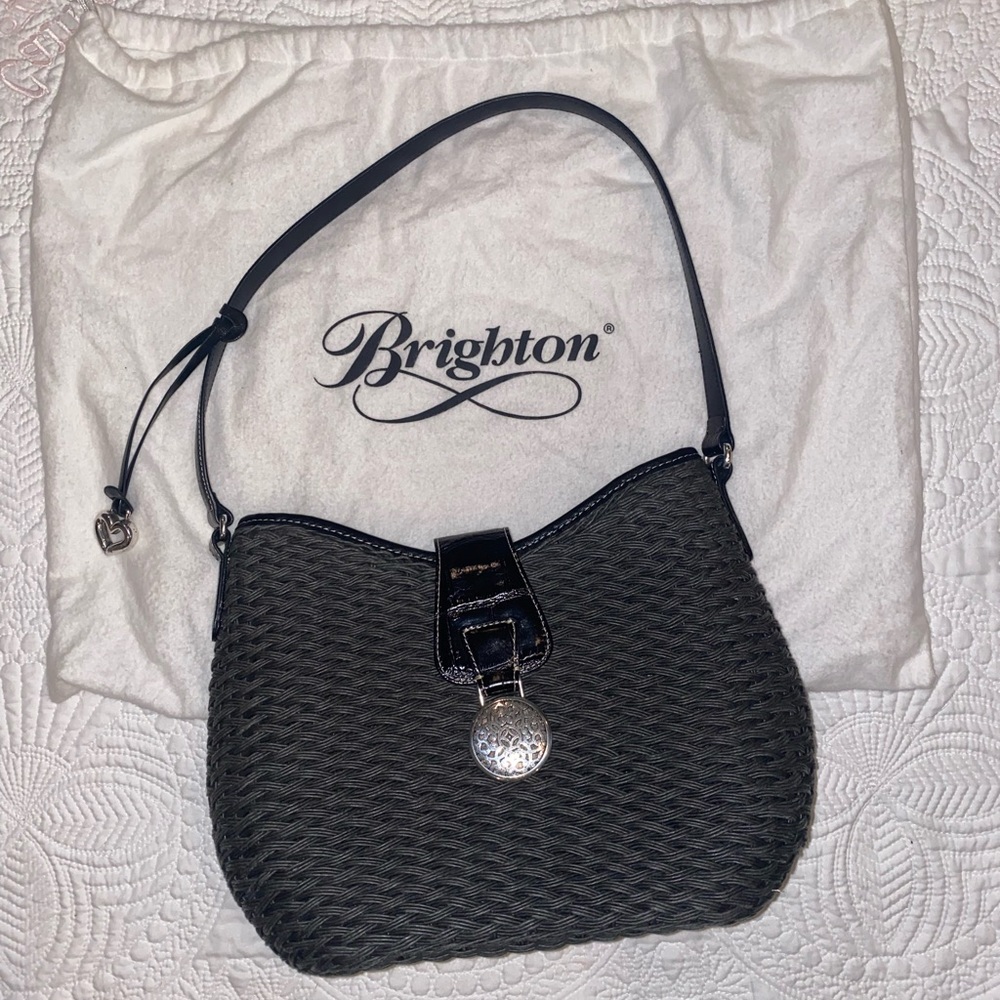 Brighton vintage black woven purse used kept up well still have original bag